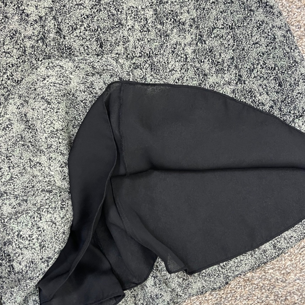 Jones New York Woman Green Black Silk Midi Skirt 18W Abstract Lined 100% Silk - Picture 13 of 16